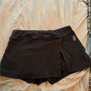 FP Movement by Free People Black Skort with Embroidered Detail